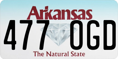 AR license plate 477OGD