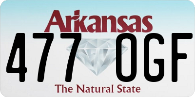 AR license plate 477OGF