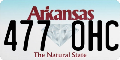 AR license plate 477OHC