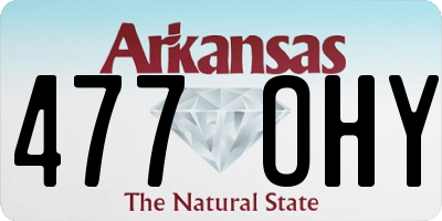 AR license plate 477OHY