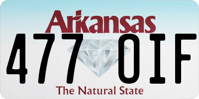 AR license plate 477OIF
