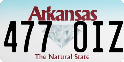AR license plate 477OIZ