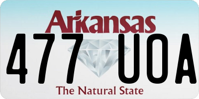 AR license plate 477UOA
