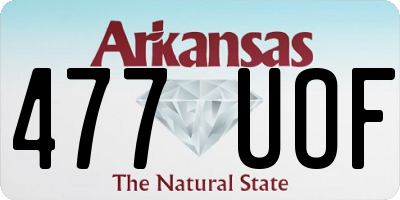 AR license plate 477UOF