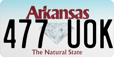 AR license plate 477UOK