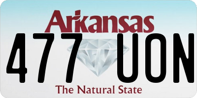 AR license plate 477UON