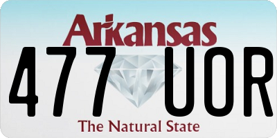 AR license plate 477UOR
