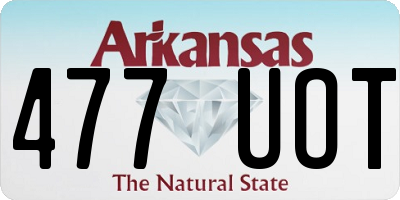 AR license plate 477UOT