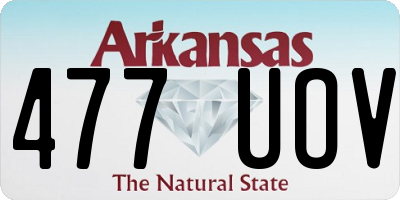 AR license plate 477UOV