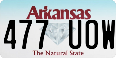 AR license plate 477UOW
