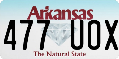 AR license plate 477UOX