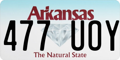AR license plate 477UOY