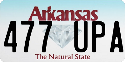 AR license plate 477UPA