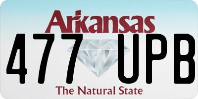 AR license plate 477UPB