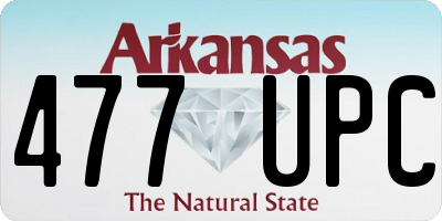 AR license plate 477UPC