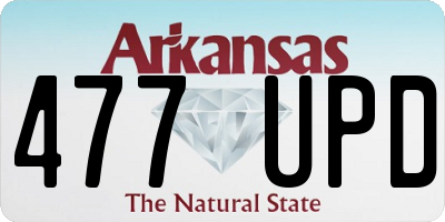 AR license plate 477UPD