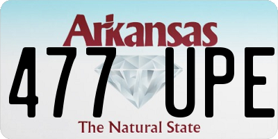 AR license plate 477UPE