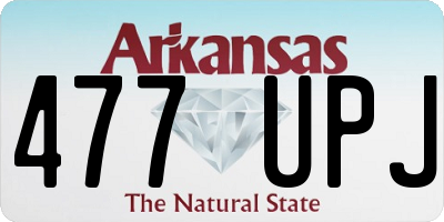 AR license plate 477UPJ