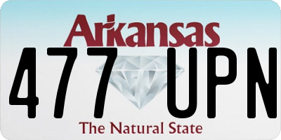 AR license plate 477UPN