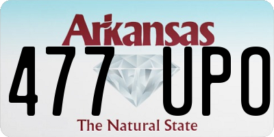 AR license plate 477UPO