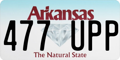 AR license plate 477UPP