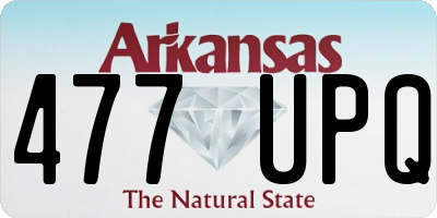 AR license plate 477UPQ