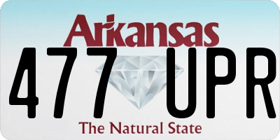AR license plate 477UPR