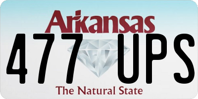 AR license plate 477UPS