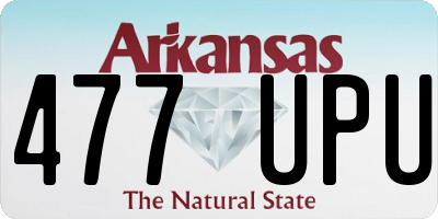 AR license plate 477UPU