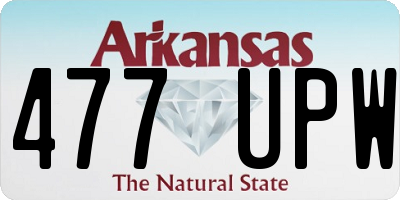 AR license plate 477UPW