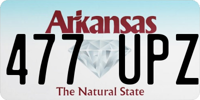 AR license plate 477UPZ