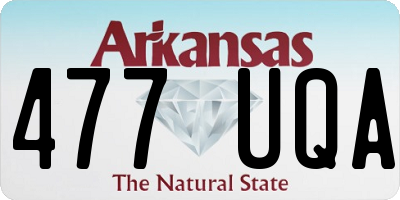 AR license plate 477UQA