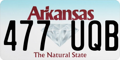 AR license plate 477UQB