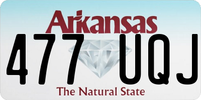 AR license plate 477UQJ