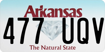 AR license plate 477UQV