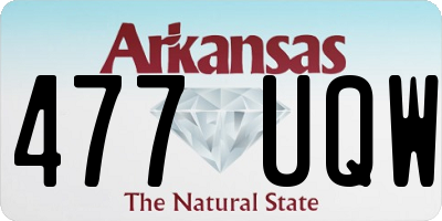 AR license plate 477UQW