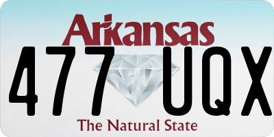 AR license plate 477UQX
