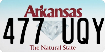 AR license plate 477UQY