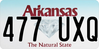 AR license plate 477UXQ