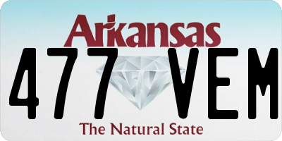 AR license plate 477VEM