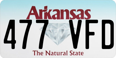 AR license plate 477VFD