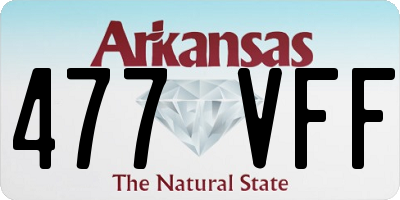 AR license plate 477VFF