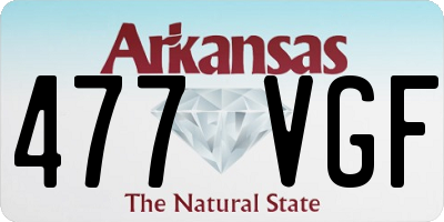 AR license plate 477VGF