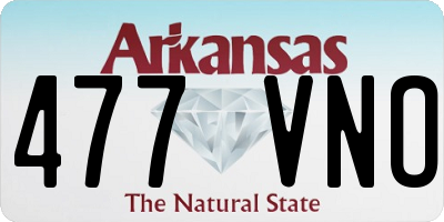 AR license plate 477VNO