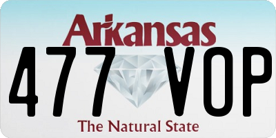 AR license plate 477VOP