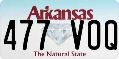 AR license plate 477VOQ
