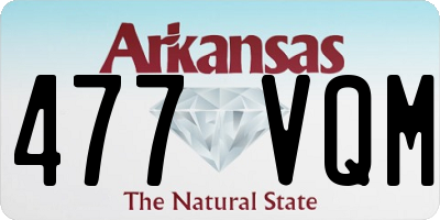 AR license plate 477VQM