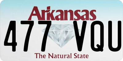 AR license plate 477VQU