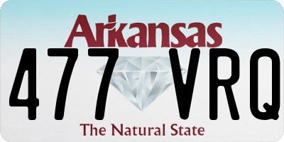 AR license plate 477VRQ