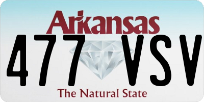 AR license plate 477VSV